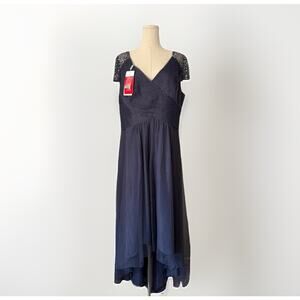 NWT JJs House Formal Bridesmaid Dress Plus Sz 16W Blue Sequin Mother of Bride